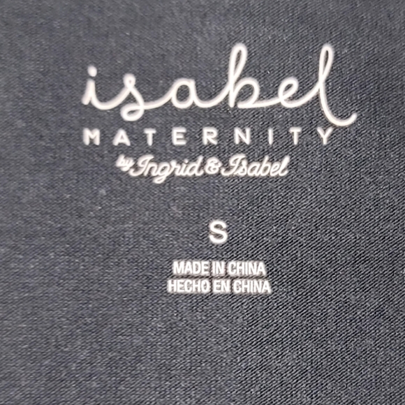 Isabel Maternity Gray Crew Neck Graphic T-Shirt sz Small - Picture 4 of 5